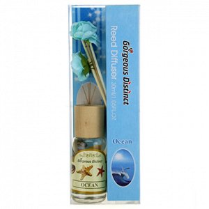 Ароматизатор воздуха с бамбуковыми палочками "Арома-бутылочка" "Океан", h9,5см, в подарочной коробке 19х6,5х3,5см (Китай)