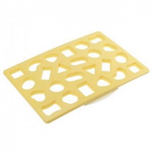 Форма-трафарет для печенья пластмассовая 32,8х22,3х1,2см (24 штуки) двойная, на картоне (Китай)