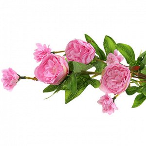 Ветка "Розы пионовидные" 75см, 7 цветков, цвета микс (Китай)