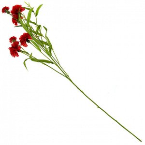 Букет "Гвоздика" 70см, цветки из ткани, красный (Китай)