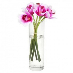 Цветок "Орхидея" цвет - розовый, 28см, набор 6 штук (Китай)