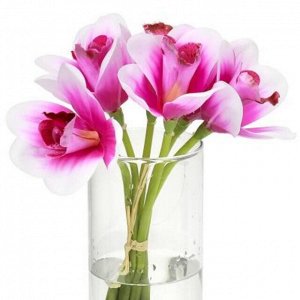 Цветок "Орхидея" цвет - розовый, 28см, набор 6 штук (Китай)