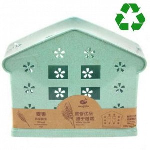 Подставка пластмассовая для туалетных принадлежностей "Эко дом" 7х19,7х16см, фисташковый, настенная/настольная (Китай) Пластик с добавлением пшеничных волокон.