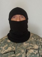 Балаклава мужская, флис, черная