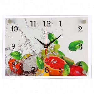 Часы настенные, серия: Кухня, "Цитрусовые", плавный ход, 25 х 35 см