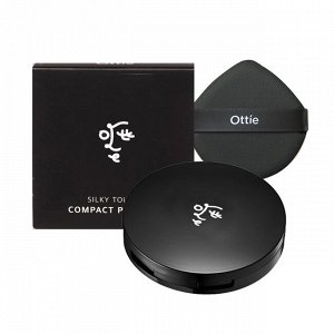 Ottie Шелковистая компактная пудра для лица с жемчужным порошком Silky Touch Compact Powder (Ref #01)