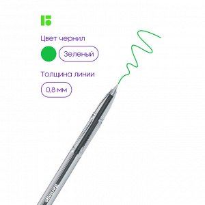 Ручка шариковая Berlingo ""Tribase"" зеленая, 1,0мм