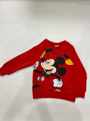 толстовка Толстовка  с принтом Mickey Mouse. Стильная модель для ребенка на каждый день. Цвет: красный с черным. Состав: 80% хлопок, 20% полиэстера. Страна: Турция