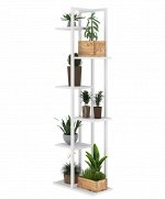 Подставка для цветов Этажи-6 440*240*1390  Белый бетон пайн