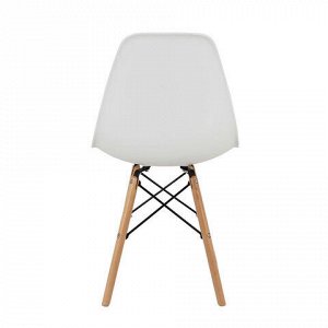 Стулья BRABIX "Eames CF-010", КОМПЛЕКТ 4 шт., пластик белый, опоры дерево/металл, 532630, 2033A