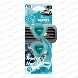 Ароматизатор в дефлектор Yammy Aqua Marine (Морская свежесть), жидкий, клипса, арт. F028