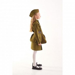 Костюм военного "Санитарка" для девочки, 8-10 лет, рост 140-152 см