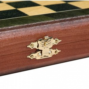 Нарды "Настоящему мужчине", деревянная доска 50 х 50 см, с полем для игры в шашки