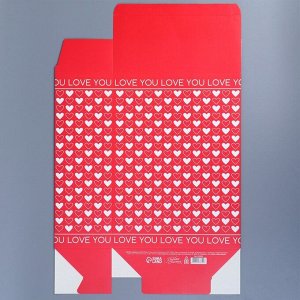 Коробка складная «Сердца», 22 x 30 x 10 см
