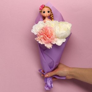 Букет с игрушкой «Кукла Роза»
