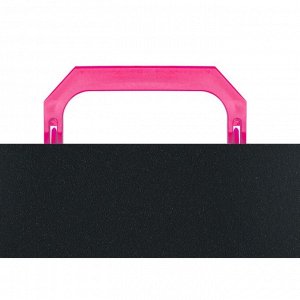 Папка портфель А4, 700 мкм, 1 отделение, Calligrata, черный с розовыми элементами отделки