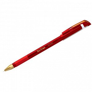 Ручка шариковая Berlingo xGold, стержень красный, узел-игла 0,7 мм