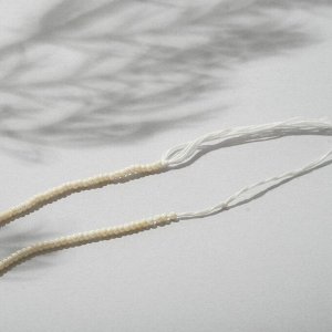 Бусины на нити «Майорка» 1,5 мм, цвет белый, 32 см