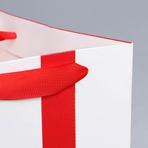 Пакет подарочный под бутылку, упаковка, «For You», 13 х 32 х 11,3 см