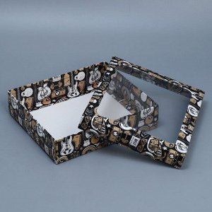 Коробка подарочная, упаковка, «Мужской» , 23.5 х 20.5 х 5.5 см