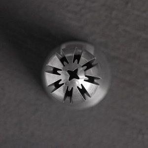Насадка кондитерская «Сфера.Прорези с каплей и звездой», d=3 см, выход 2,3 см, нержавеющая сталь