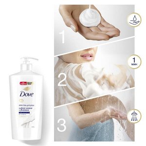 NEW Dove бессульфатный крем-гель для душа Глубокое питание и увлажнение, для всей семьи 610 мл