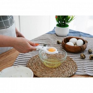 Разделитель для яиц Доляна, 13x6x2 см, отделитель белка и желтка пластиковый