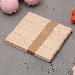 Палочки для мороженого деревянные «Счастье», набор 50 шт., 11.4x1 см