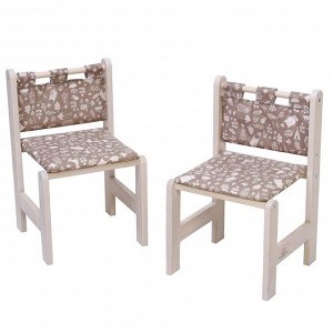 Набор детской игровой мебели: стол + 2 стула + скамья, «Каспер», коричневый