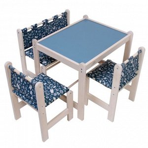 Набор детской игровой мебели: стол + 2 стула + скамья, «Каспер», зелёный