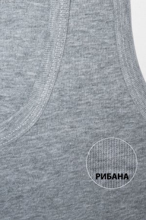 Майка мужская серая "ИДЕАЛ Рибана"