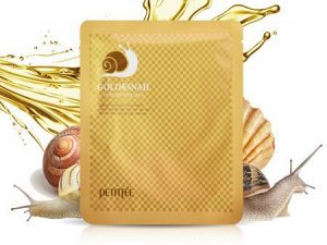 Гидрогелевая маска с золотом и улиточным  Petitfee Gold & Snail Hydrogel Mask Pack