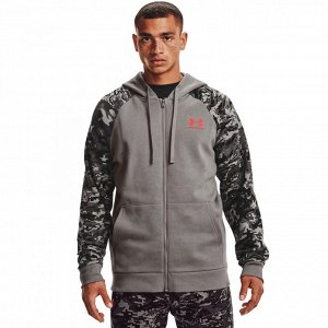 Under Armour Джемпер мужской UA RIVAL FLC CAMO SCRIPT FZ