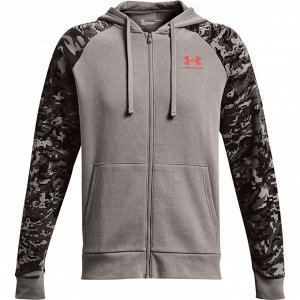 Under Armour Джемпер мужской UA RIVAL FLC CAMO SCRIPT FZ