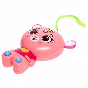 Музыкальная игрушка «Любимые зверята: Мишутка», звук, свет, цвет розовый