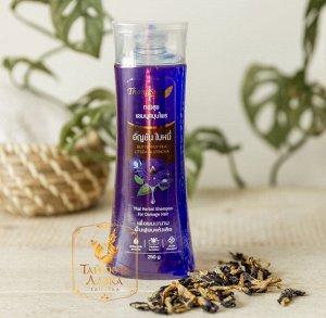 Шампунь для поврежденных волос укрепляющий "Клитория и Литсея" Thongsuk/ Thongsuk Thai Herbal Shampoo Butterfly Pea And Litsea