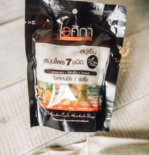 СПА-мыло в мешочке из люфы" 7 трав" Supaporn / Supaporn Spa 7 Herbs Cool Herbal Soap