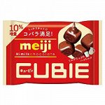 Шоколад Meiji Cubie HiMilk насыщенно-молочный, 42г