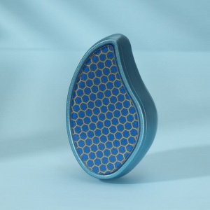 Стеклянная нано-тёрка для ног, 10,5 ? 5,5 ? 3,3 см, цвет голубой