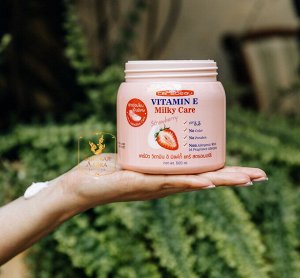 Крем для тела "Клубника, Витамин Е и Молоко" Carebeau / Carebeau Vitamin E Milky Care Aloe Vera Cream