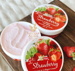 Крем для тела омолаживающий "Клубничный Йогурт" Banna / Banna Strawberry Yogurt & Collagen Anti Aging Cream