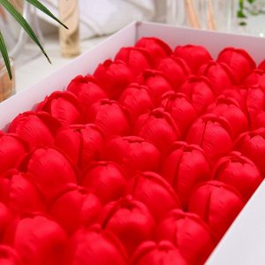 Тюльпаны мыльные красные, набор 50 шт