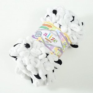 Плюшевая пряжа для вязания руками ALIZE, Puffy color, 100% микрополиэстер, 9 м/100 г, (6450)
