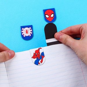 Открытка с магнитными закладками "Настоящему герою!", Человек-паук, 8 шт.