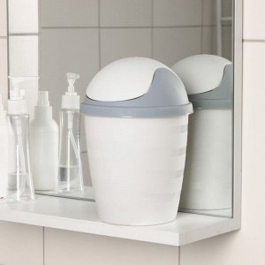Контейнер для мусора Rambai, 1.5 л, d=14.5 см, h=21 см, круглый, светло-серый