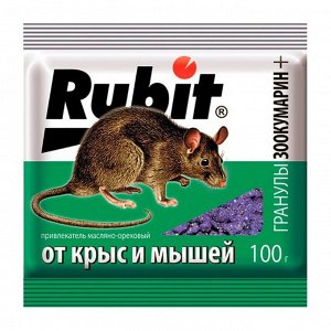 Гранулы от грызунов "Rubit" Зоокумарин+, ореховые, 100 г