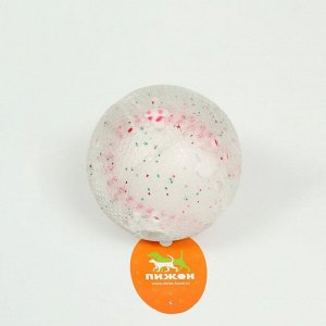 Игрушка для собак"Мяч бейсбол-косточки 2 в 1",TPR+винил,7,5 см, прозрачная/белая