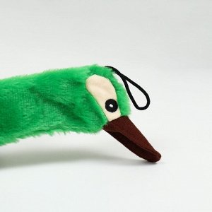 Игрушка текстильная "Утка", 30 х 9 см, зелёная