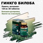 Ginkgo Biloba. Память и интеллект! 60 таблеток