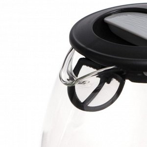 Чайник электрический Sakura SA-2715BK, стекло, 1.7 л, 2200 Вт, чёрный